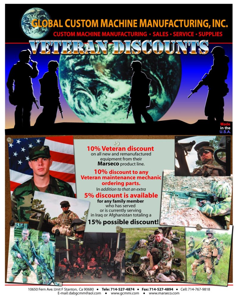 military and veterans' discounts
